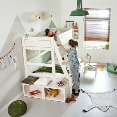 LIFETIME Kidsrooms Bed Family Bunk Bed with Ladder 90/120x200 cm
