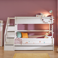 LIFETIME Kidsrooms Bed Family Bunk Bed with Staircase 90/140x200 cm