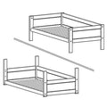 LIFETIME Kidsrooms Bed Flippable Single Children's Bed