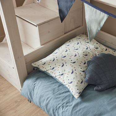 LIFETIME Kidsrooms Bed Low Bunk Bed with Staircase