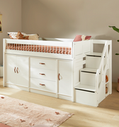 LIFETIME Kidsrooms Bed Mid Sleeper Bed 128 cm incl. Storage - Breeze