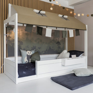 LIFETIME Kidsrooms Bed White / Premium (23) Montessori Bed with Top Construction