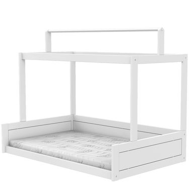 LIFETIME Kidsrooms Bed White / Premium (23) Montessori Bed with Top Construction 120x200 cm