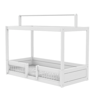 LIFETIME Kidsrooms Bed White / Premium (23) Montessori Bed with Top Construction and Bed Rails