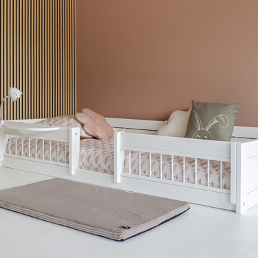 LIFETIME Kidsrooms Bed White / Premium (23) Montessori Bed with Top Construction and Bed Rails 120x200 cm