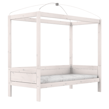 LIFETIME Kidsrooms Bed Whitewash / Standard (16) Four Poster Canopy Bed