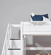 LIFETIME Kidsrooms High Sleeper Bed 152 with Staircase 120x200 cm