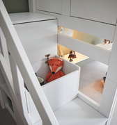 LIFETIME Kidsrooms Mid Sleeper Bed 128 cm with Staircase 120x200 cm
