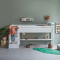 LIFETIME Kidsrooms Mid Sleeper Bed 128 cm with Staircase 120x200 cm
