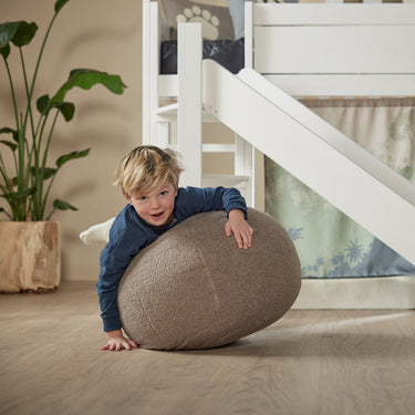 LIFETIME Kidsrooms Pouf Round Pouf - Teddy Choco