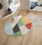 LIFETIME Kidsrooms Rug Round Tufted Rug - Olympic Dreams