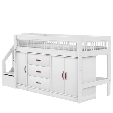 Mid Sleeper Bed 128 cm incl. Storage - Breeze Bed LIFETIME Kidsrooms