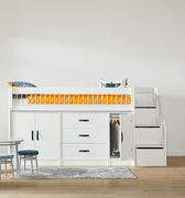 Mid Sleeper Bed 128 cm incl. Storage - Breeze Bed LIFETIME Kidsrooms