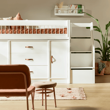 Mid Sleeper Bed 128 cm incl. Storage - Breeze Bed LIFETIME Kidsrooms
