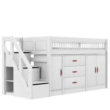 Mid Sleeper Bed 128 cm incl. Storage - Breeze Bed LIFETIME Kidsrooms