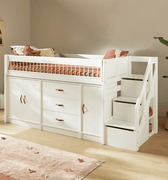Mid Sleeper Bed 128 cm incl. Storage - Breeze Bed LIFETIME Kidsrooms