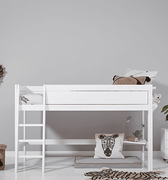 Mid Sleeper Bed 128 cm with Ladder 120x200 cm LIFETIME Kidsrooms