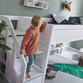 Mid Sleeper Bed 128 cm with Staircase Bed LIFETIME Kidsrooms