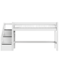 Mid Sleeper Bed 128 cm with Staircase - Breeze Bed LIFETIME Kidsrooms