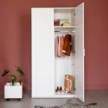 Wardrobe with Shelves and Clothes Rail, 100 cm LIFETIME Kidsrooms