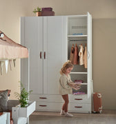 Wardrobe with Shelves, Clothes Rail and Drawers, 150 cm LIFETIME Kidsrooms