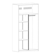 Partition Wall in Wardrobe Base 100 cm Wardrobe LIFETIME Kidsrooms