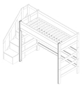 Parts for High Sleeper Bed 177 cm Rebuild Part LIFETIME Kidsrooms