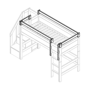 Safety Guard with Front and Side Opening Bed accessory LIFETIME Kidsrooms