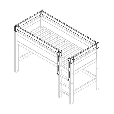 Safety Guard with Front Opening and handrails Bed accessory LIFETIME Kidsrooms
