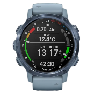 Descent™ Mk2S, mineralblå med silikonerem i farven Sea Foam fra Garmin