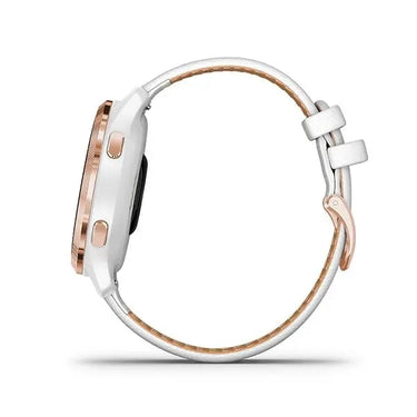 Venu 2S GPS, Wifi, Rose Gold + White, Leather fra Garmin