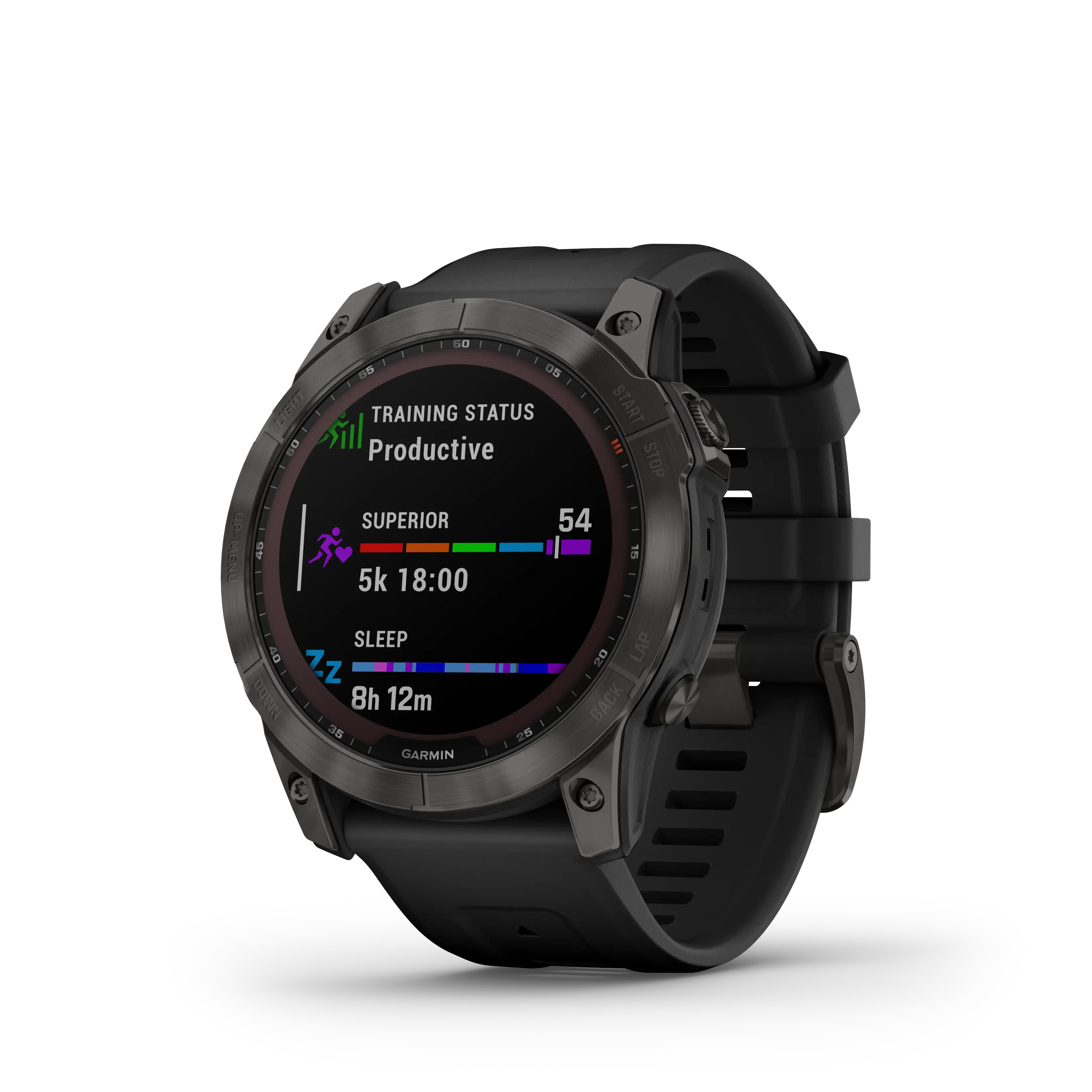 fenix 7X Sapph Sol Carbon Gray DLC Ti w/Black Band EMEA fra Garmin