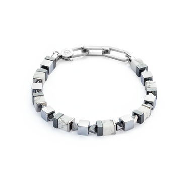 Armbånd Howlit/Hæmatit