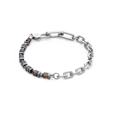 Armbånd Røgkvarts/Hæmatit