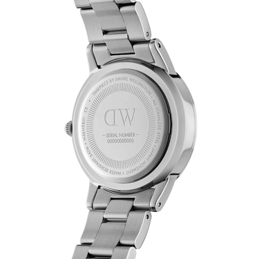 Iconic Link 36 mm - Sølv/Sort fra Daniel Wellington