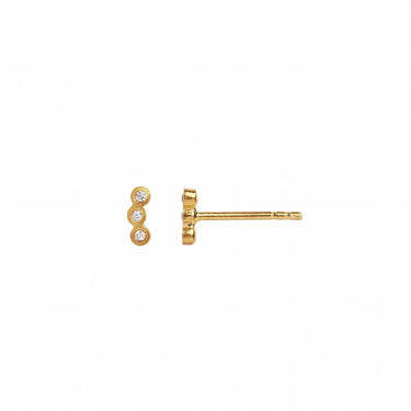 Three Dots Ørestik - Forgyldt fra Stine A Jewelry