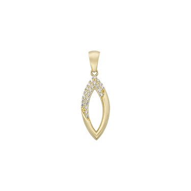 Teardrop Sparkle Halskæde - 8 kt. fra Gold Essentials by Plaza