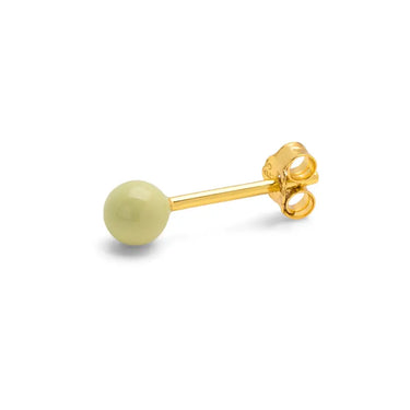 Color Ball Medium Silk Light Green Ørestik - Forgyldt fra LULU Copenhagen