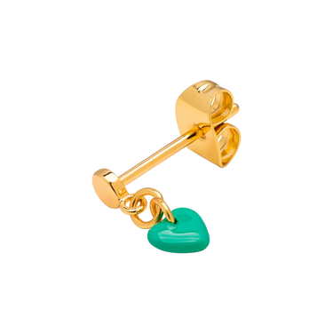 Topping Short Love U Ørering - Forgyldt Messing fra LULU Copenhagen