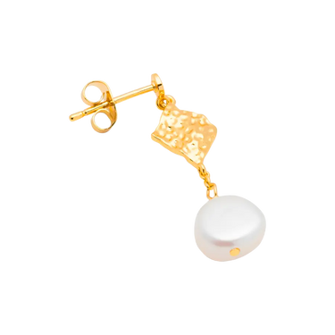 Boheme Pearl Ørering - Forgyldt Messing fra LULU Copenhagen