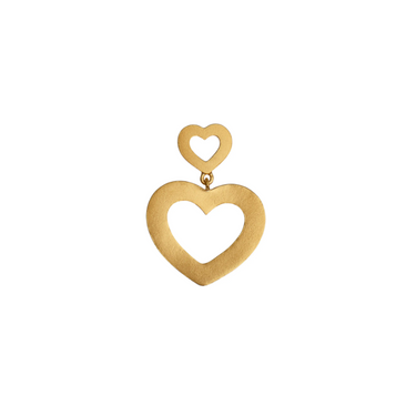My Open Love Hearts Ørering - Forgyldt