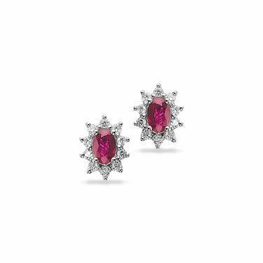 Ørepynt 14 kt 0,20 W/SI-rubin fra Scrouples Jewellery