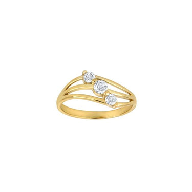 Snoet Tria guldring  - 8 kt. Guld fra Gold Essentials