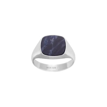 Ring m. sodalit - Rhodineret Sølv fra Son Of Noa