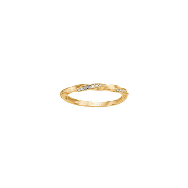 Snoet Ring m. Zirkonia - 8 kt. Guld