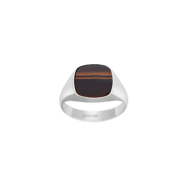 Ring m. Yellow Tiger Eye - Stål fra Son Of Noa