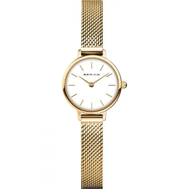 Classic dameur - Guld/hvid fra Bering