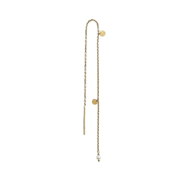 Dangling Petit Coin And Stone Ørekæde Perle - Forgyldt fra Stine A Jewelry
