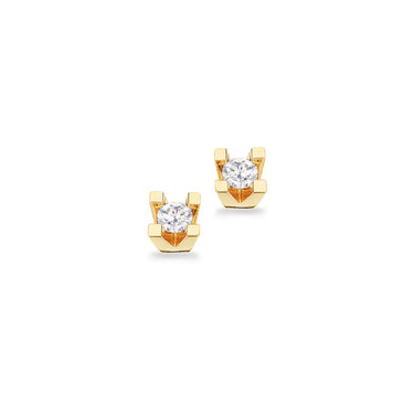 Kleopatra Ørestikker m. 0,10 ct. H-W/SI - 14 kt. Guld fra Scrouples Kleopatra