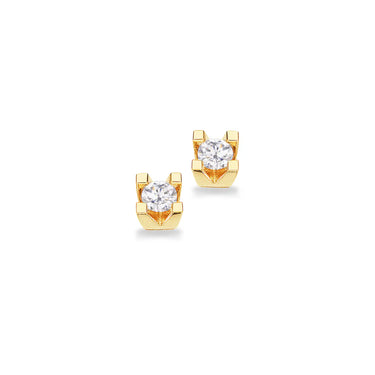 Kleopatra Ørestikker m. 0,15 ct. H-W/SI - 14 kt. Guld fra Scrouples Kleopatra